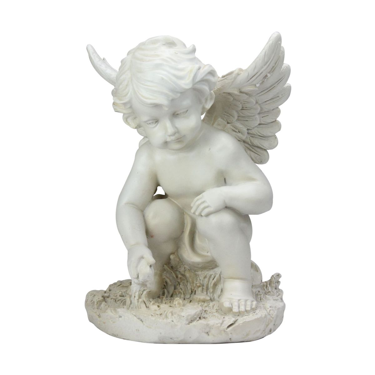 12" Reaching Cherub Angel Outdoor Patio Garden Statue