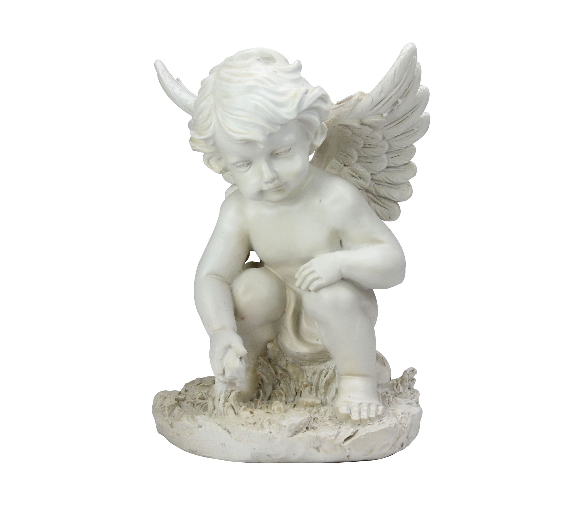 12" Reaching Cherub Angel Outdoor Patio Garden Statue