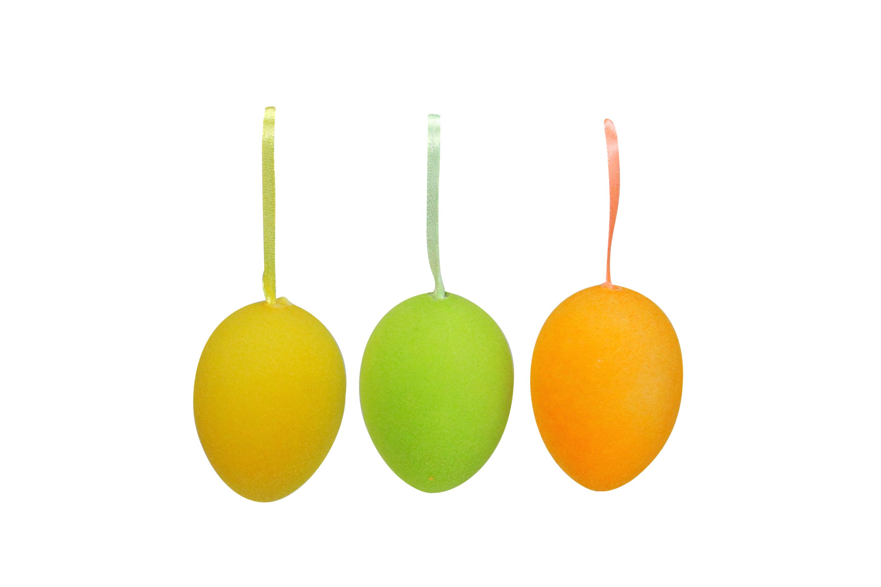 Club Pack of 24 Orange and Green Spring Easter Egg Ornaments 2.75"