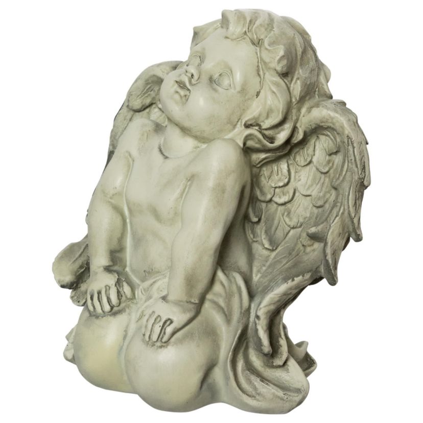 6" Heavenly Gardens Kneeling Cherub Angel Outdoor Garden Statue