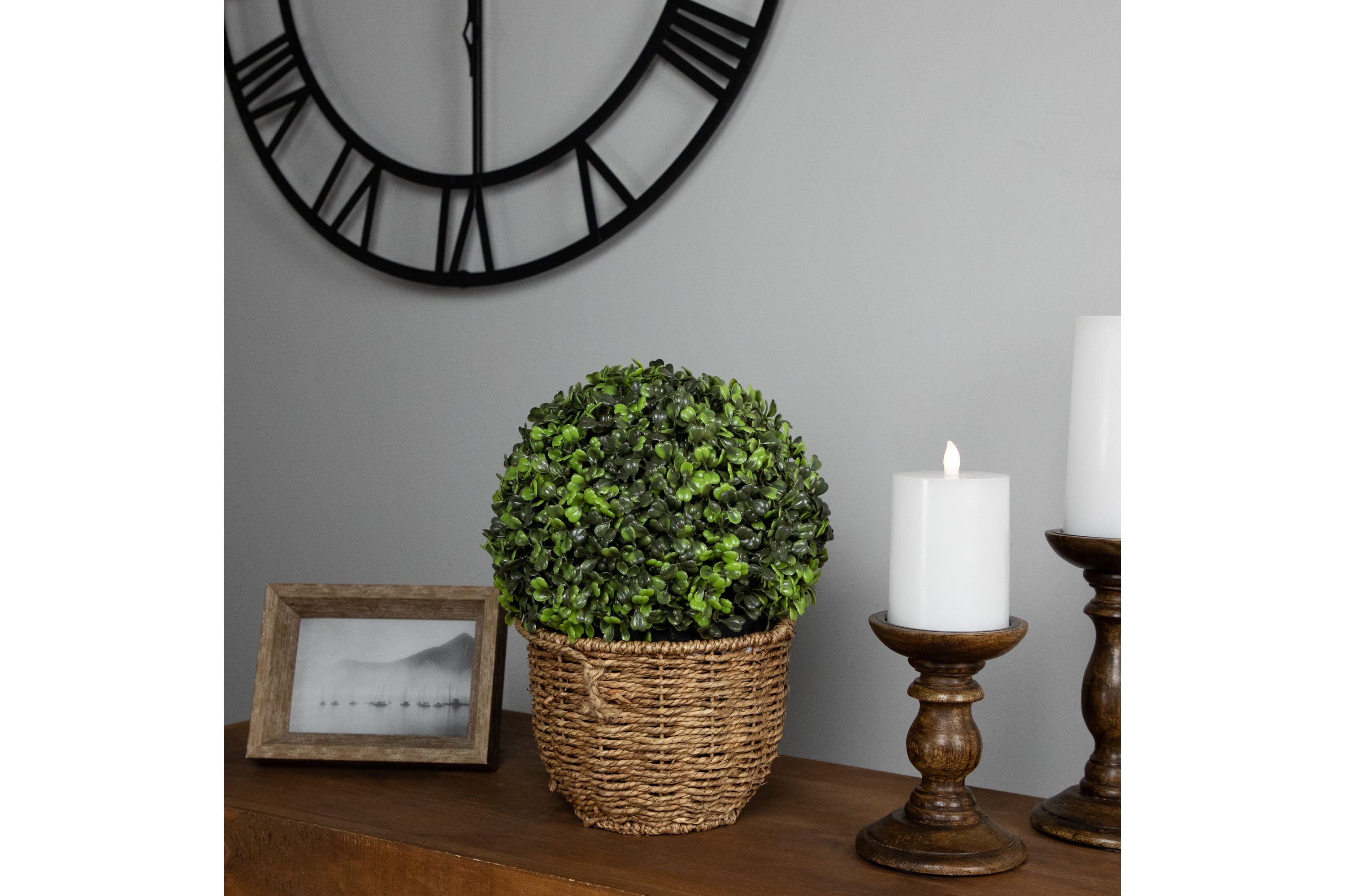 12" Potted Artificial Boxwood Spring Plant