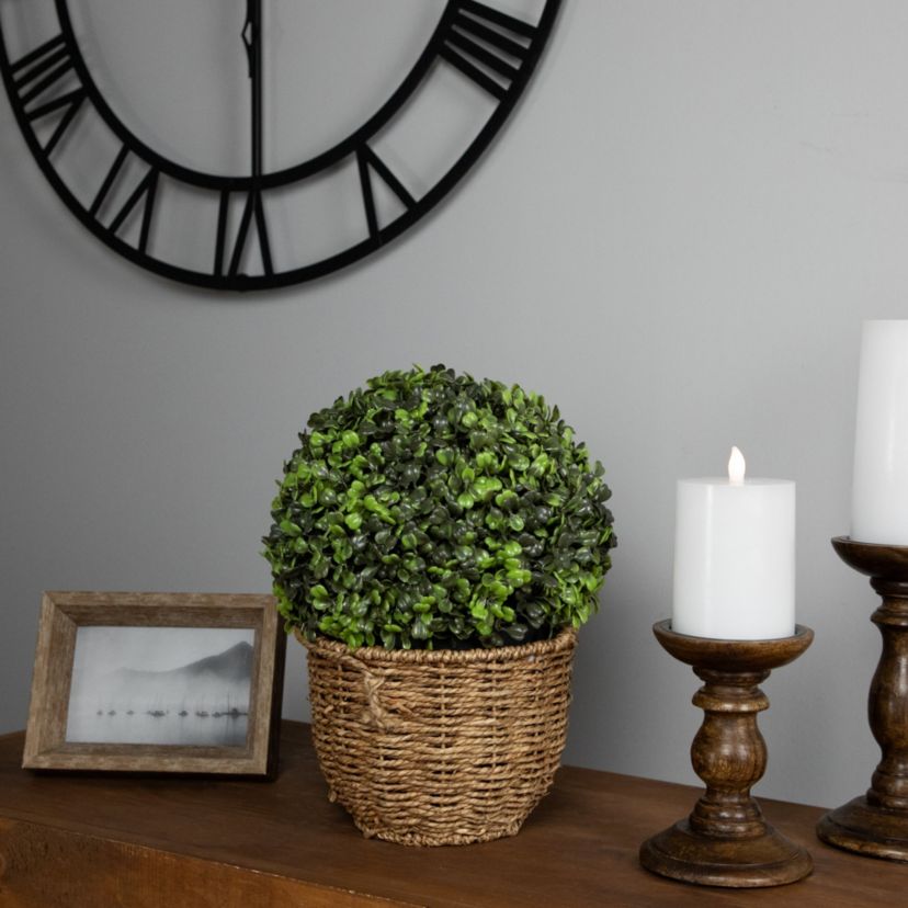 12" Potted Artificial Boxwood Spring Plant