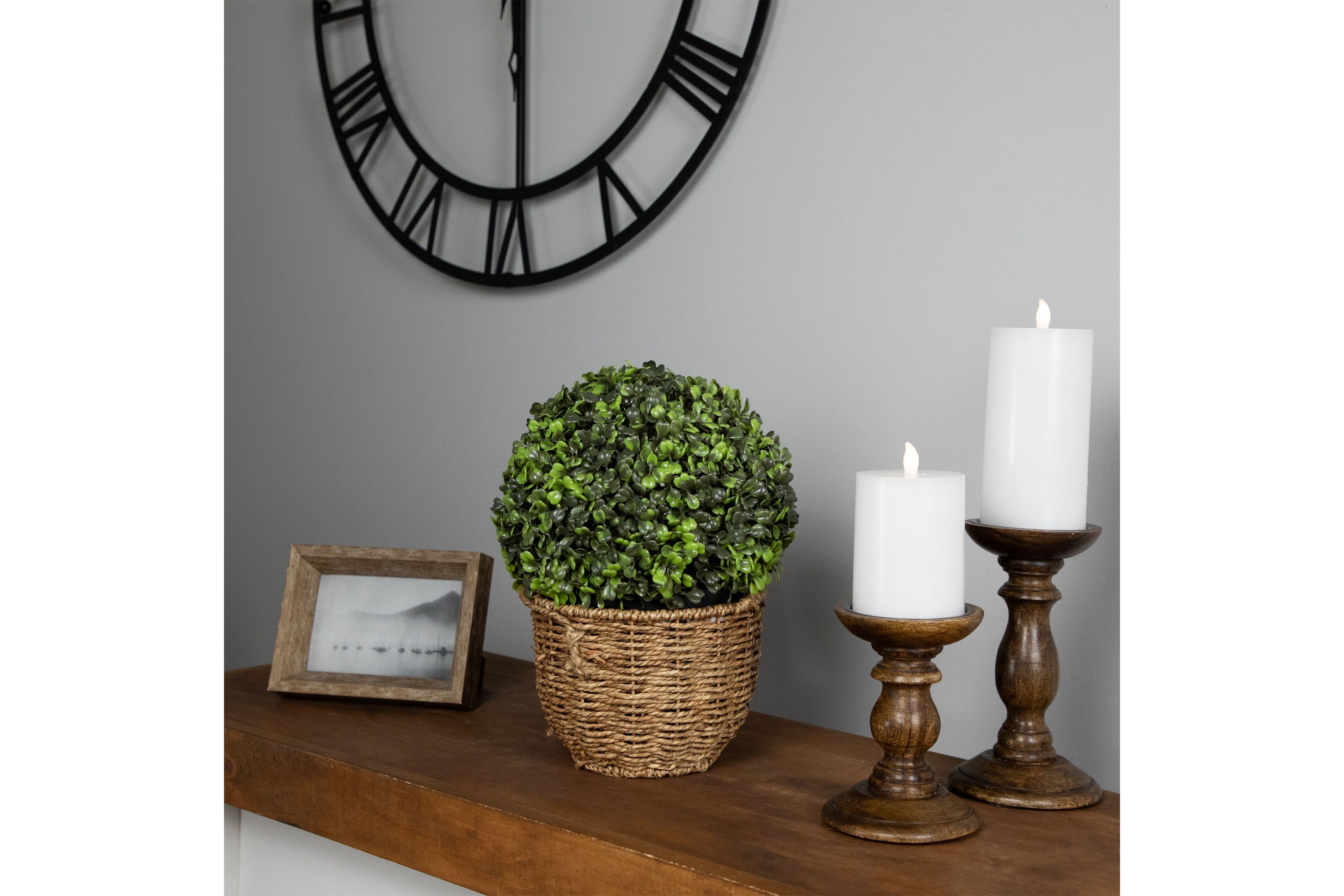 12" Potted Artificial Boxwood Spring Plant