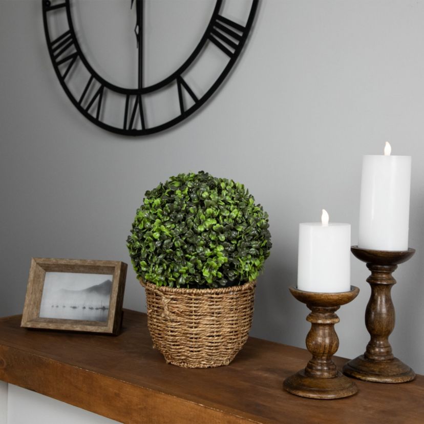 12" Potted Artificial Boxwood Spring Plant