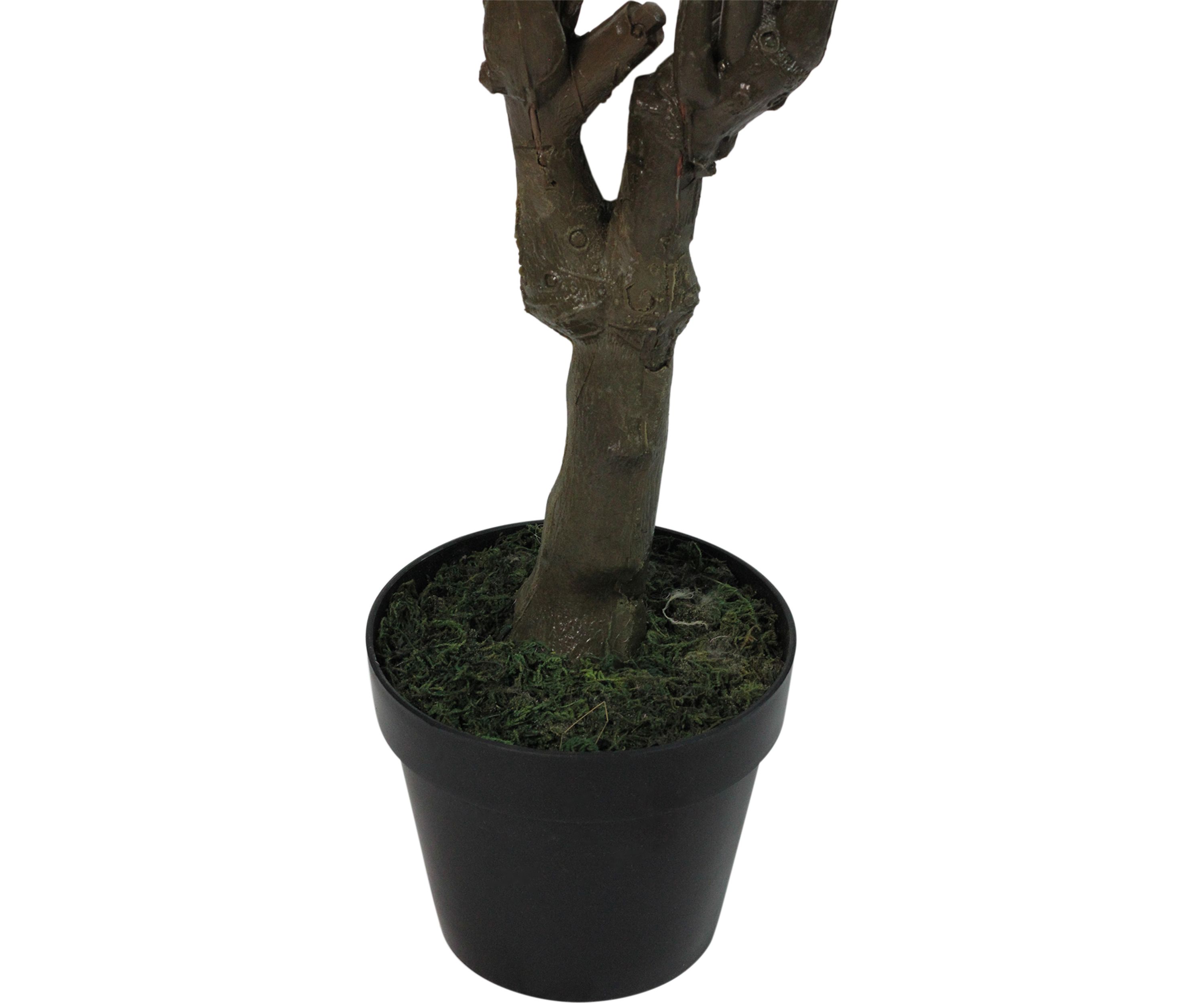 43.5Inch Potted Pink and Green Floral Peach Blossom Artificial Christmas Tree - Unlit