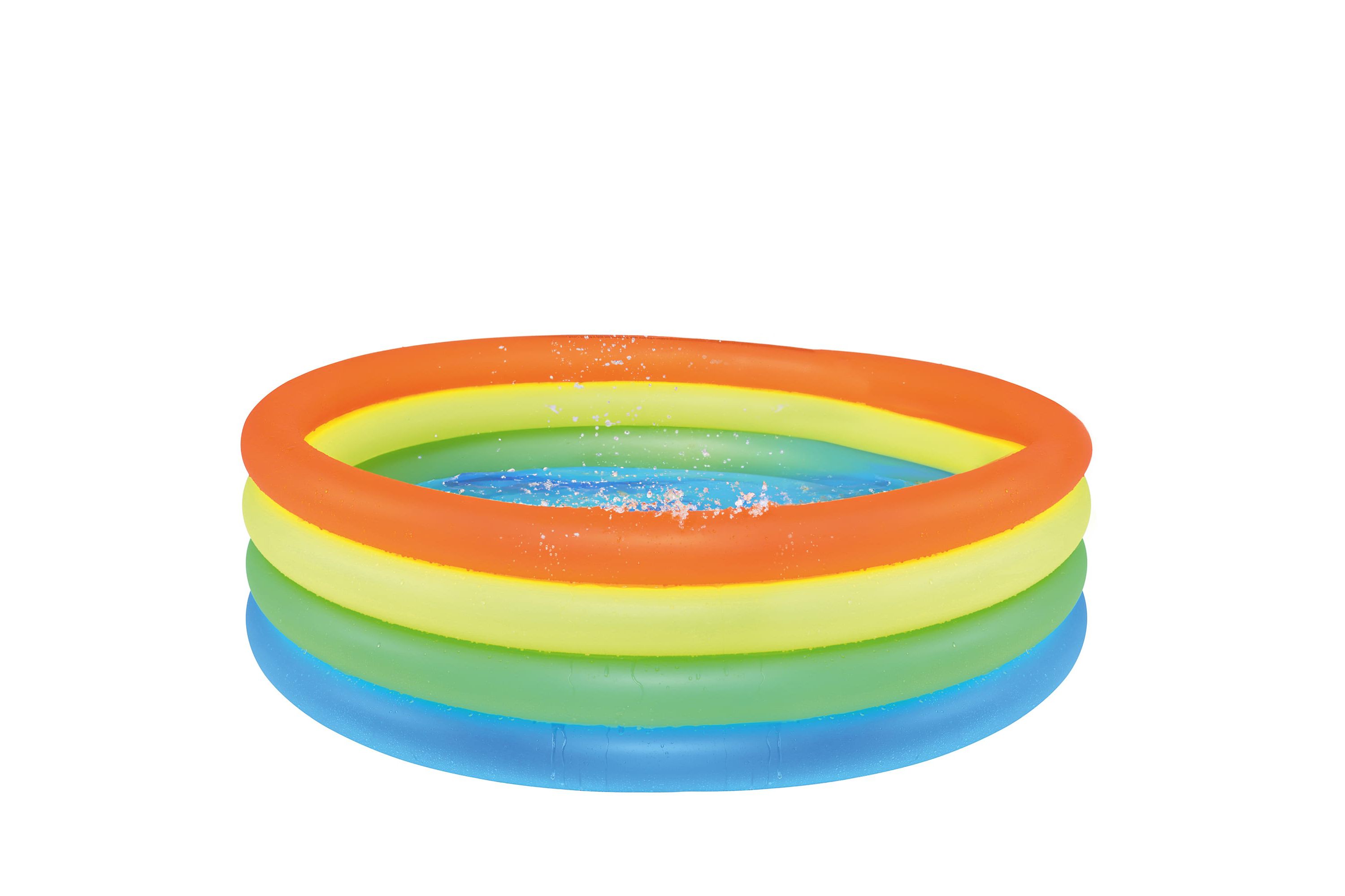 59" Blue and Yellow Ring Inflatable Swimming Pool for Children