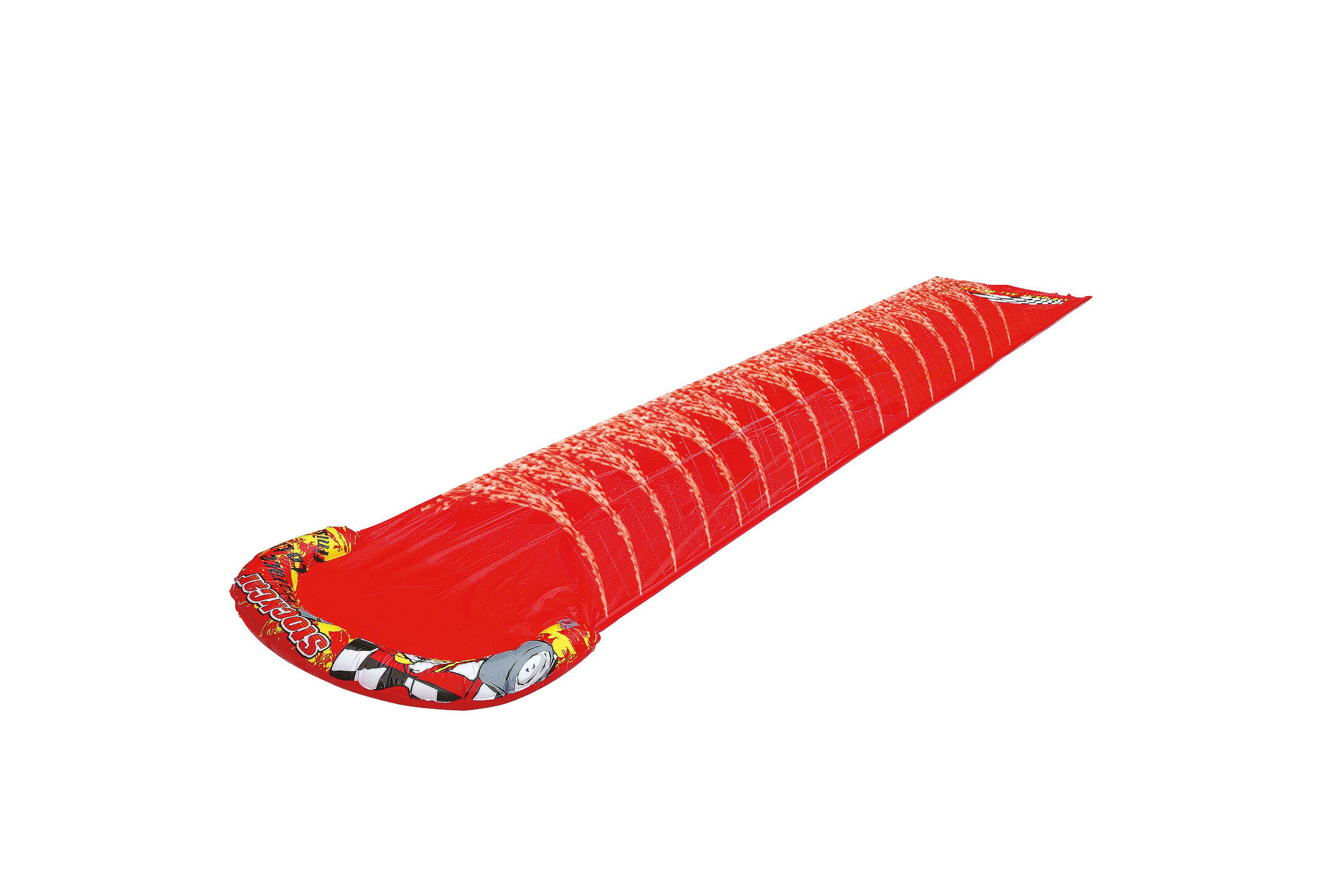 16.5 Red and Yellow Inflatable Race Car Water Slide