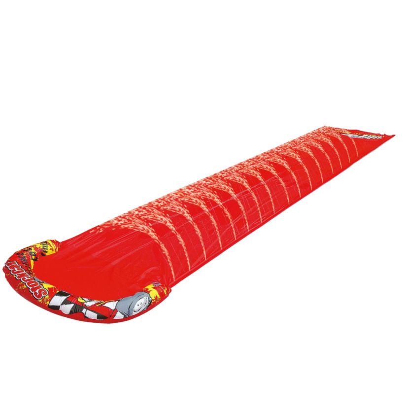 16.5 Red and Yellow Inflatable Race Car Water Slide