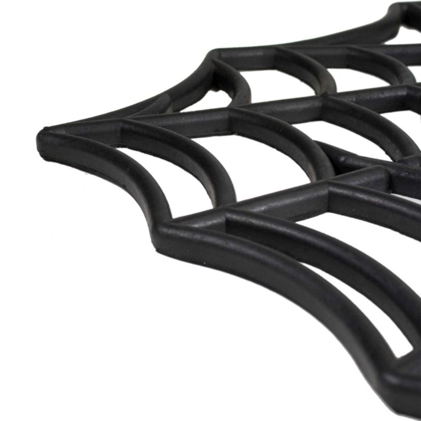 Black Spider Web Rectangular Halloween Doormat 18" x 30"