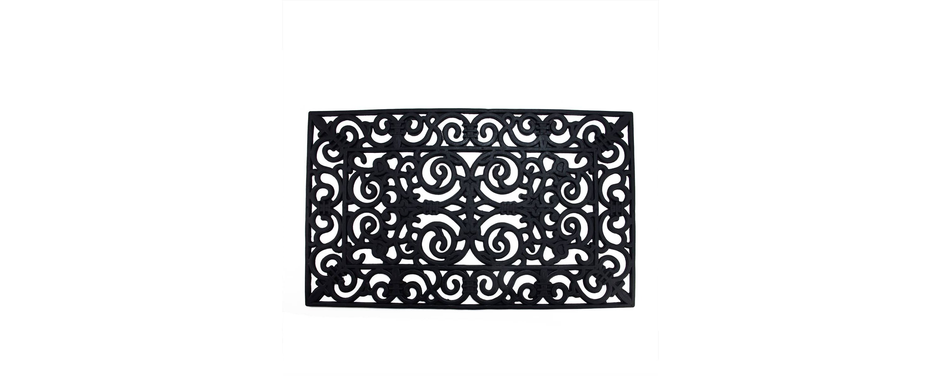 Scroll Design with Open Back Welcome Doormat 18" x 30"