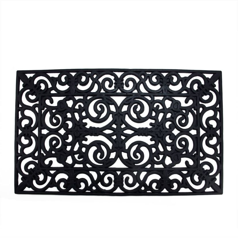 Scroll Design with Open Back Welcome Doormat 18" x 30"