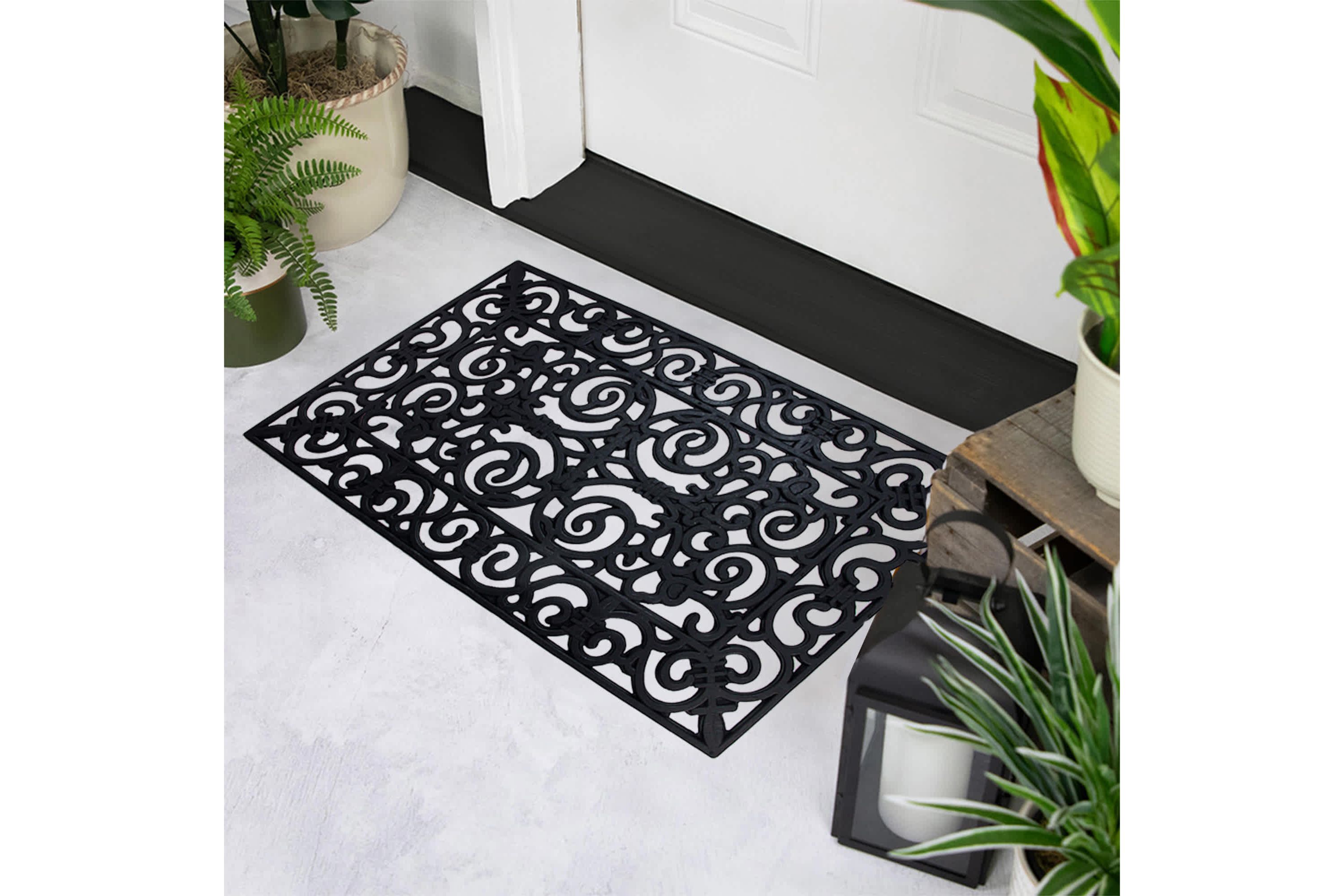 Scroll Design with Open Back Welcome Doormat 18" x 30"