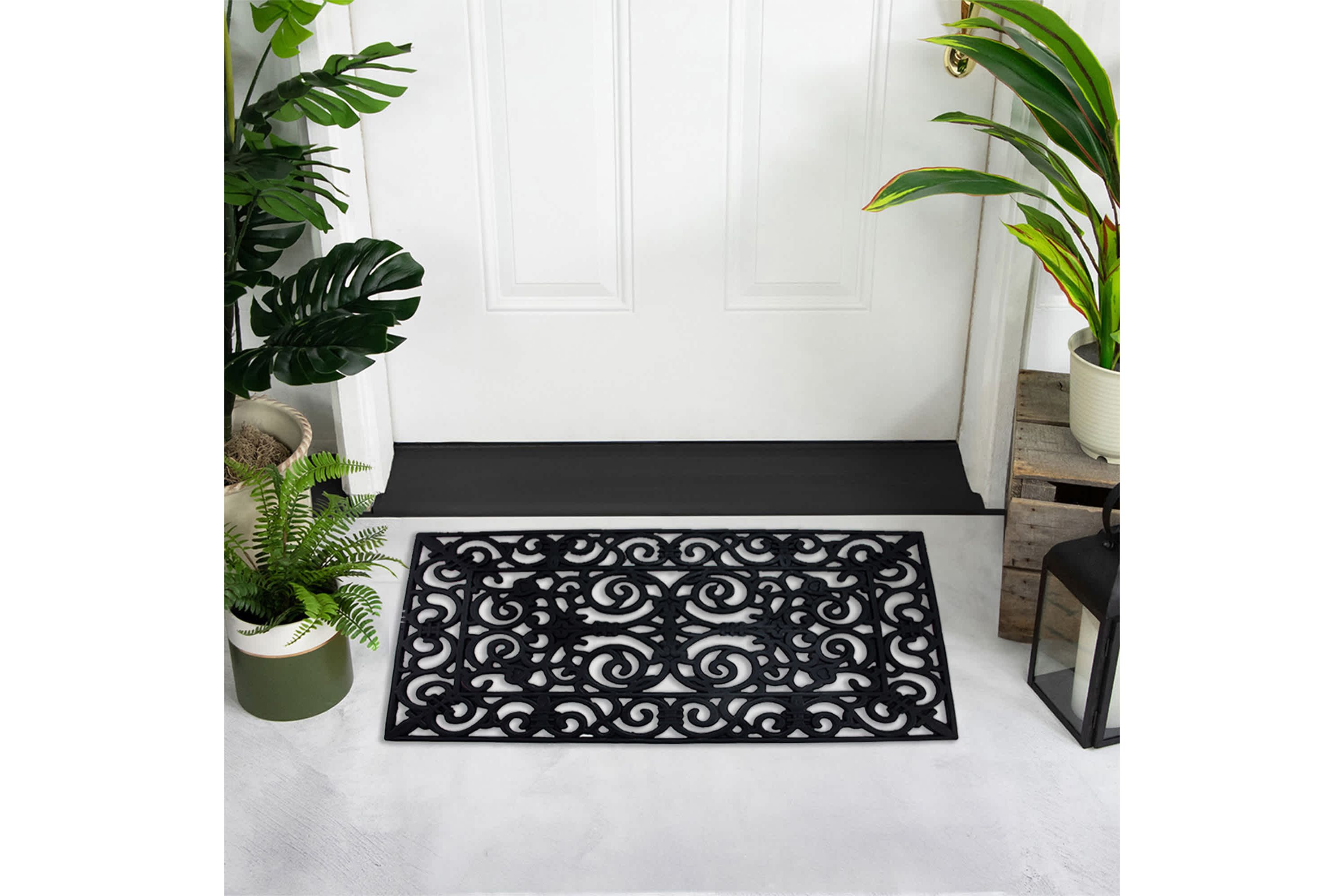 Scroll Design with Open Back Welcome Doormat 18" x 30"