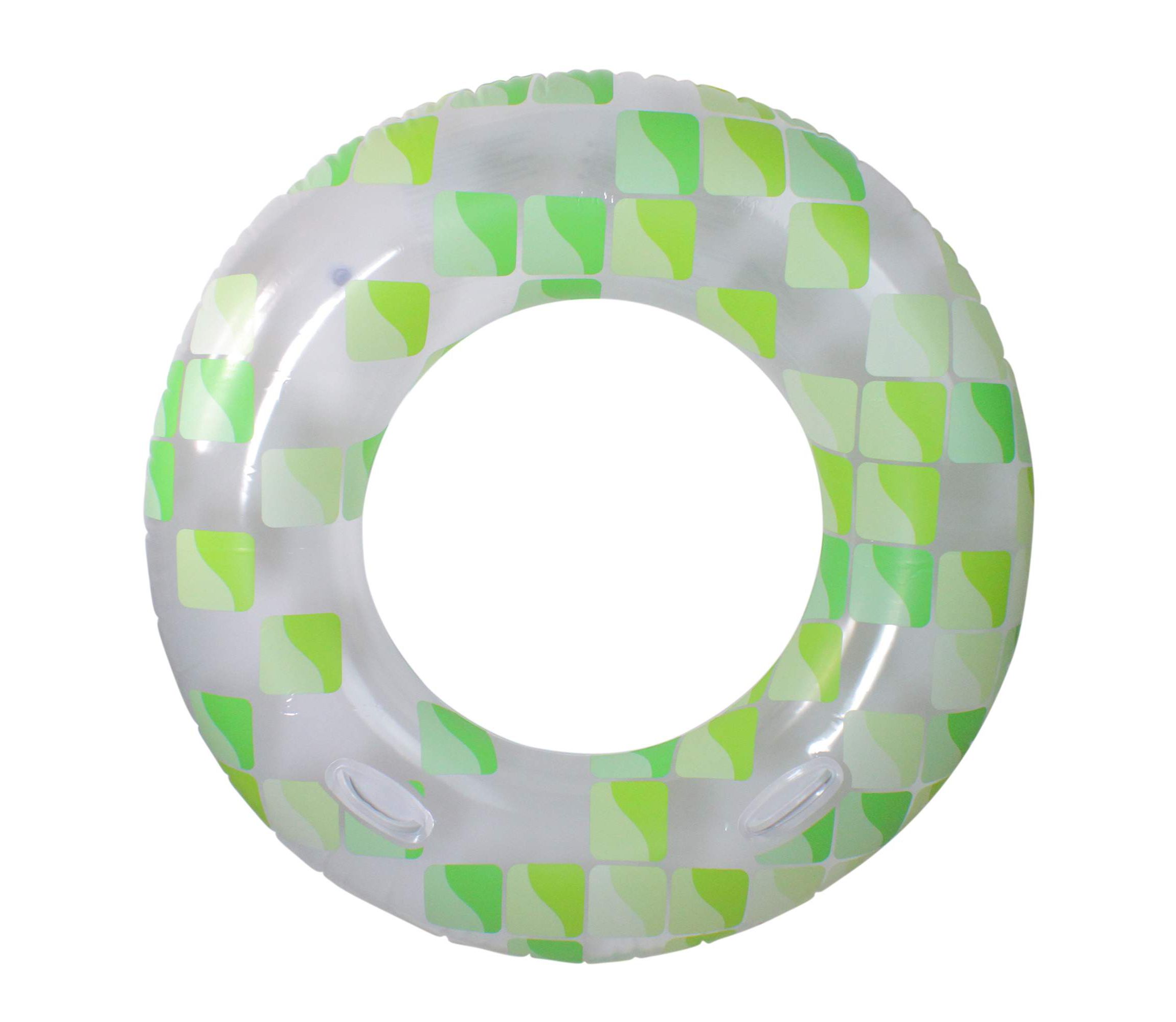 Inflatable Geometric Inner Tube Swimming Pool Ring - 47" - Green