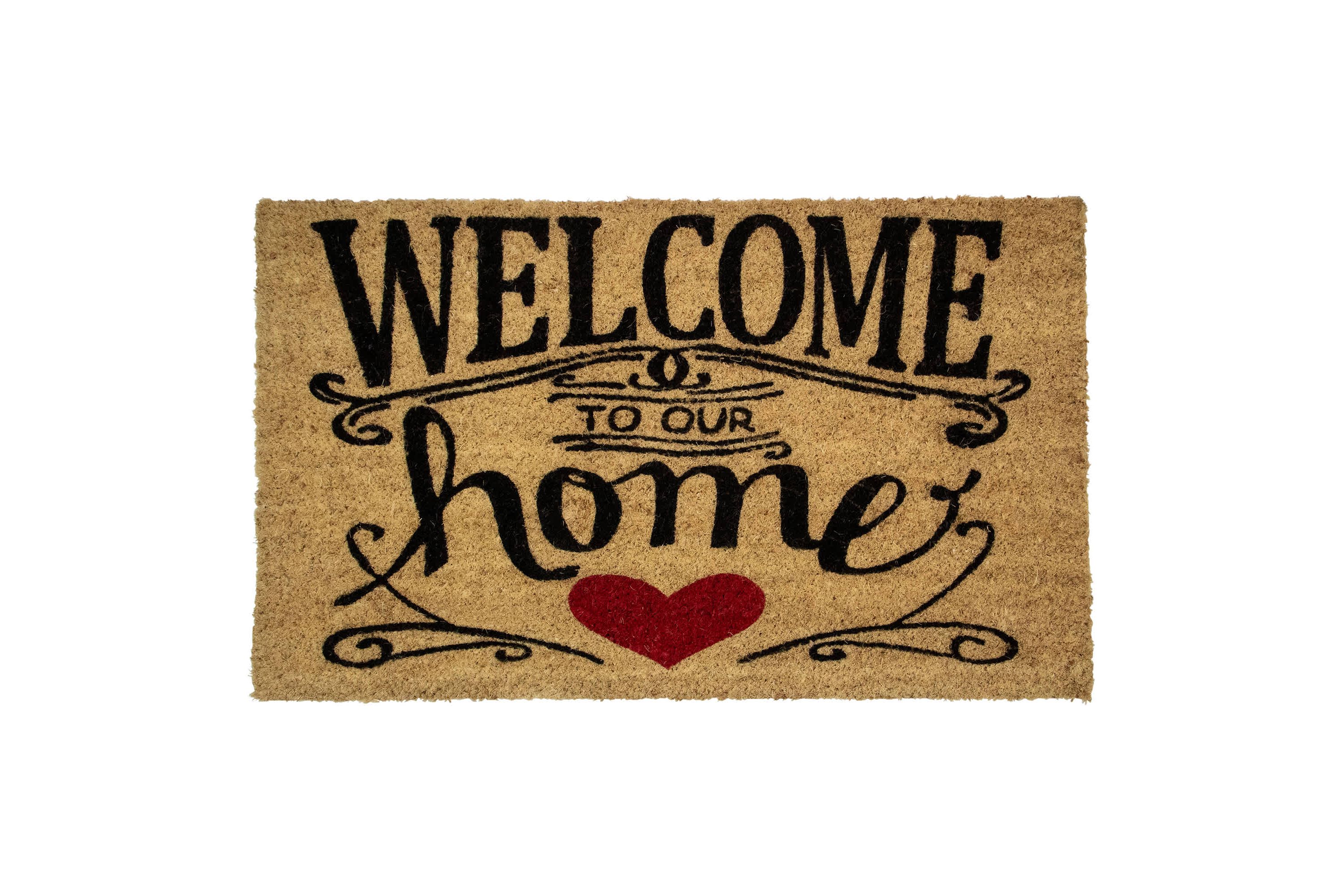 Natural Coir "Welcome To Our Home" Doormat 18" x 30"