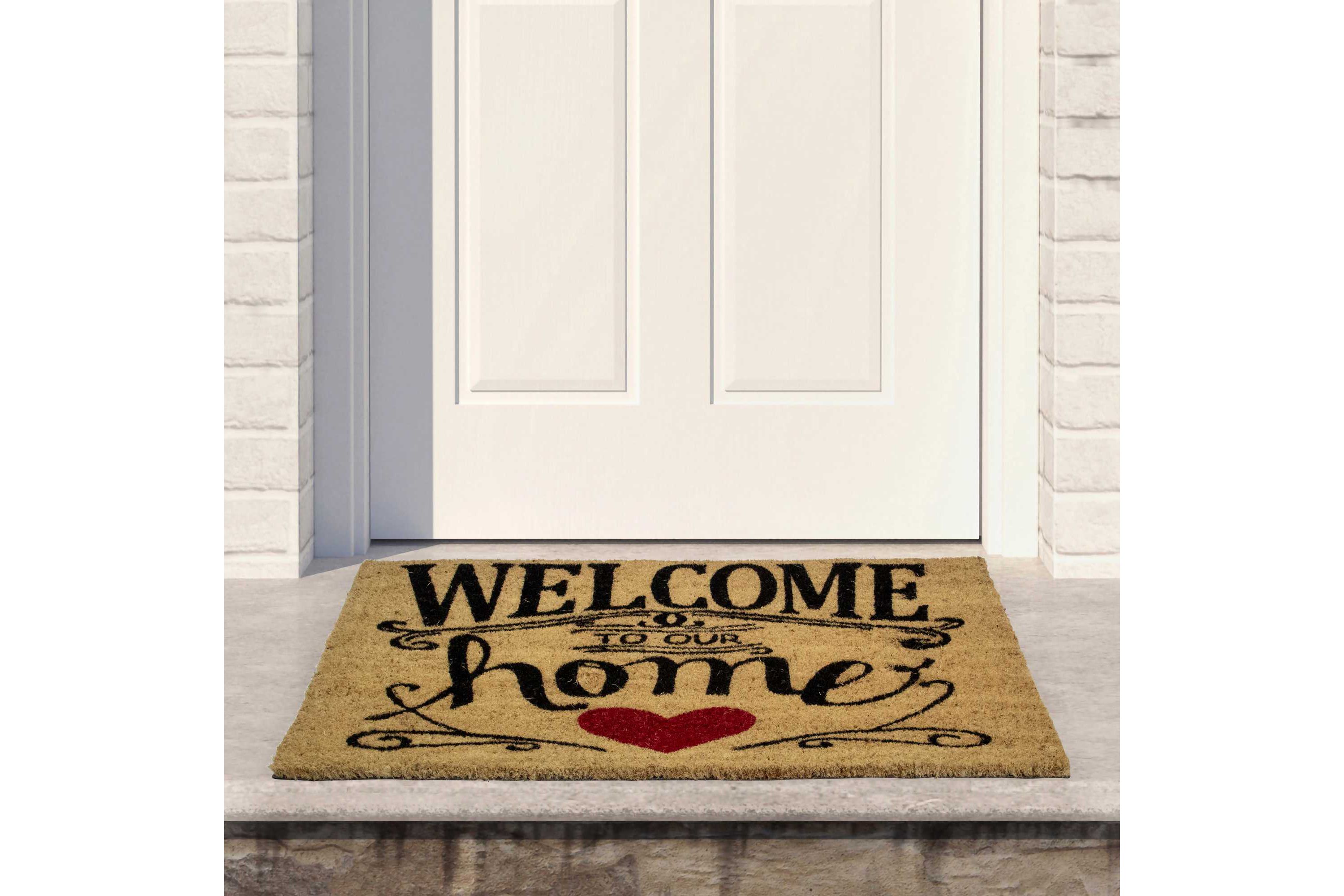 Natural Coir "Welcome To Our Home" Doormat 18" x 30"