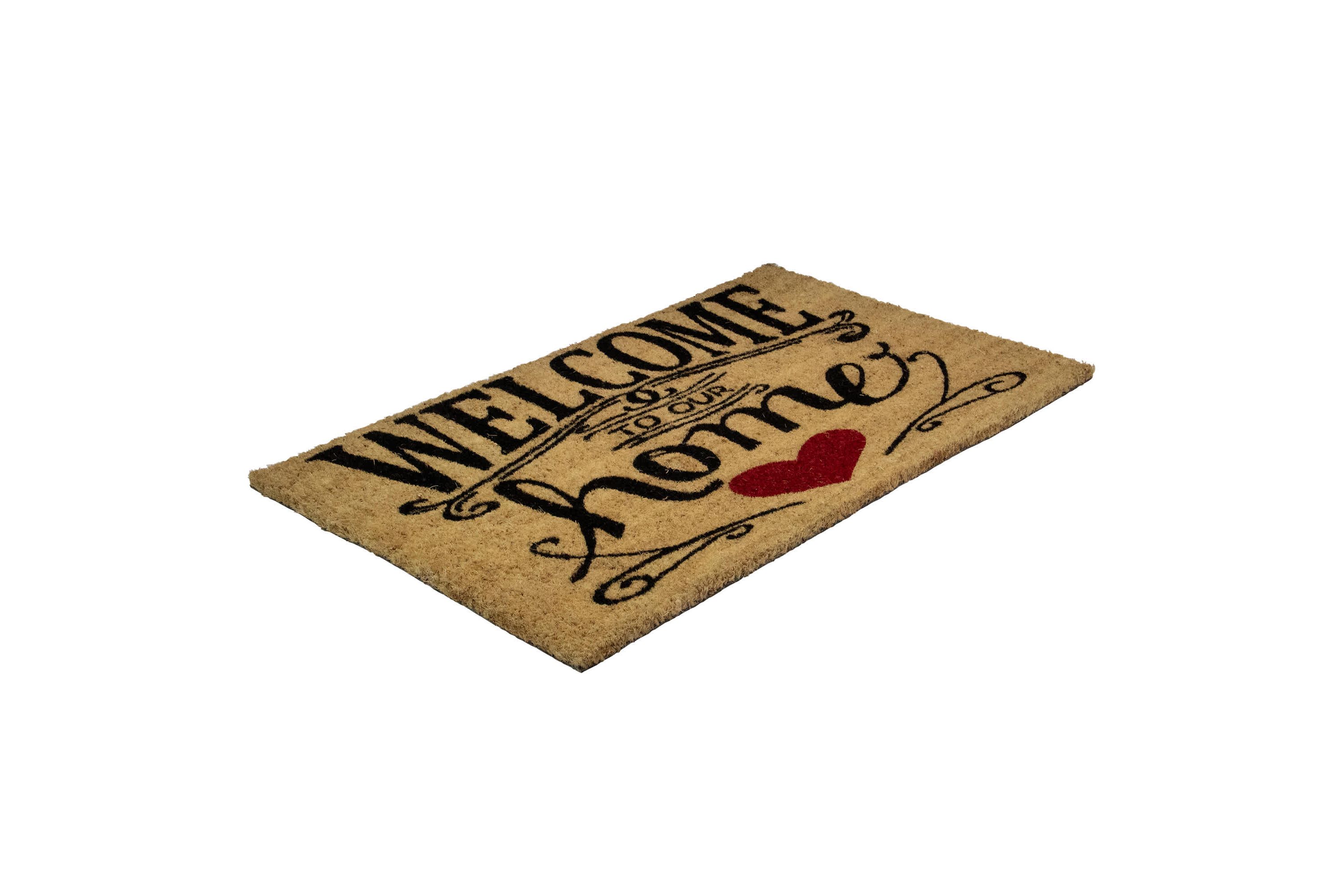 Natural Coir "Welcome To Our Home" Doormat 18" x 30"
