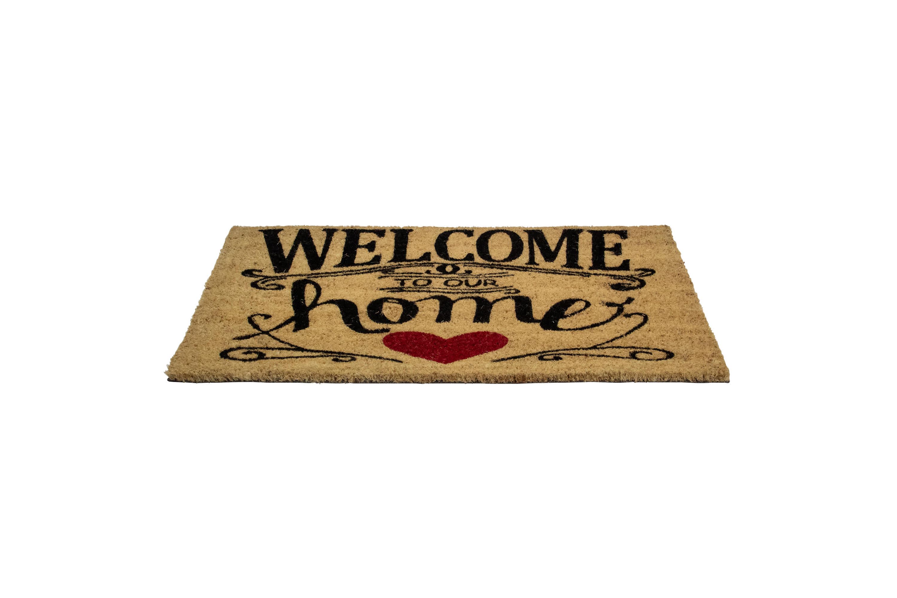 Natural Coir "Welcome To Our Home" Doormat 18" x 30"