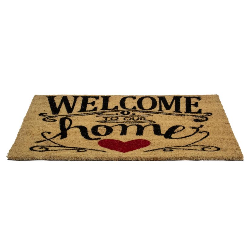 Natural Coir "Welcome To Our Home" Doormat 18" x 30"
