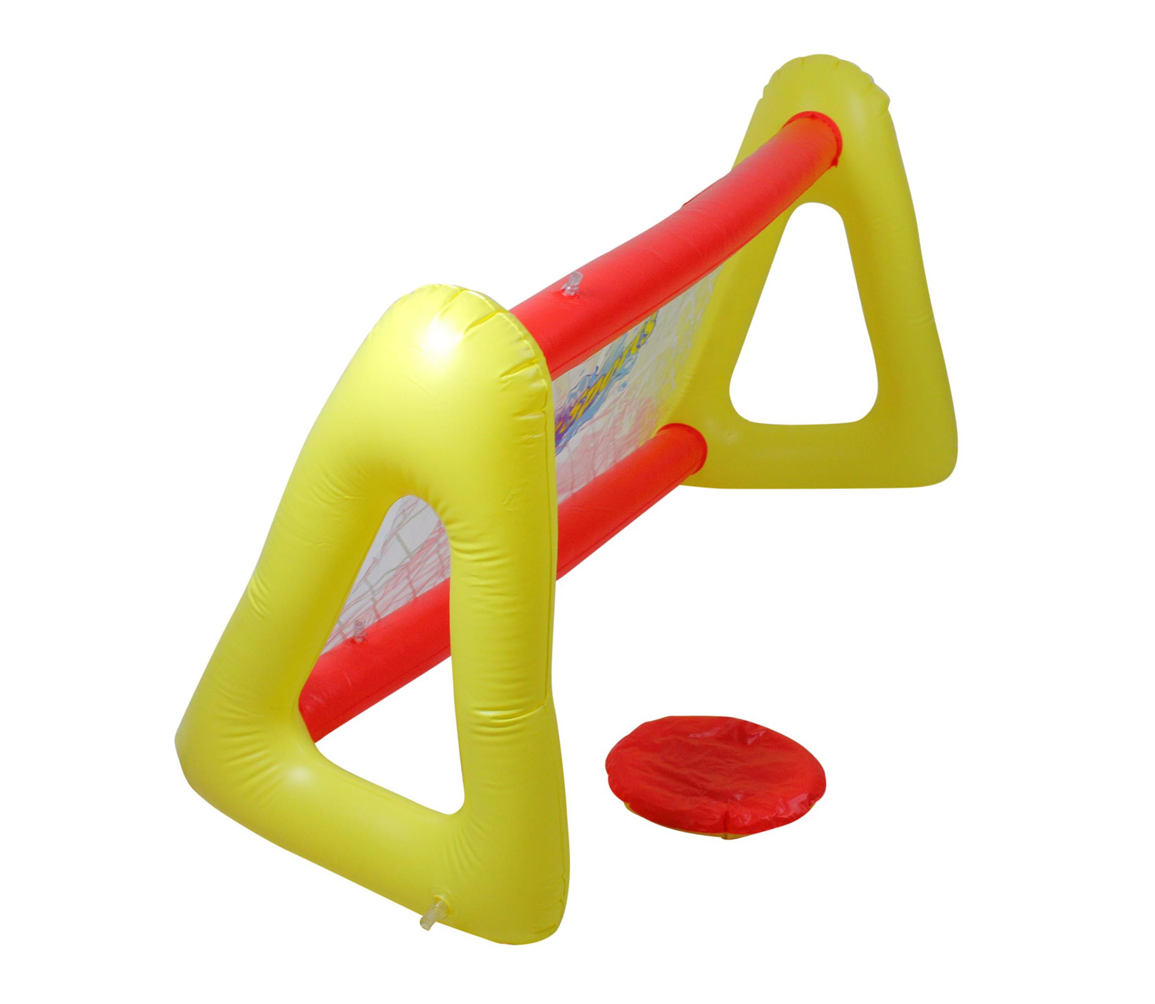 51" Inflatable Red and Yellow Swimming Pool Frisbee Game Set