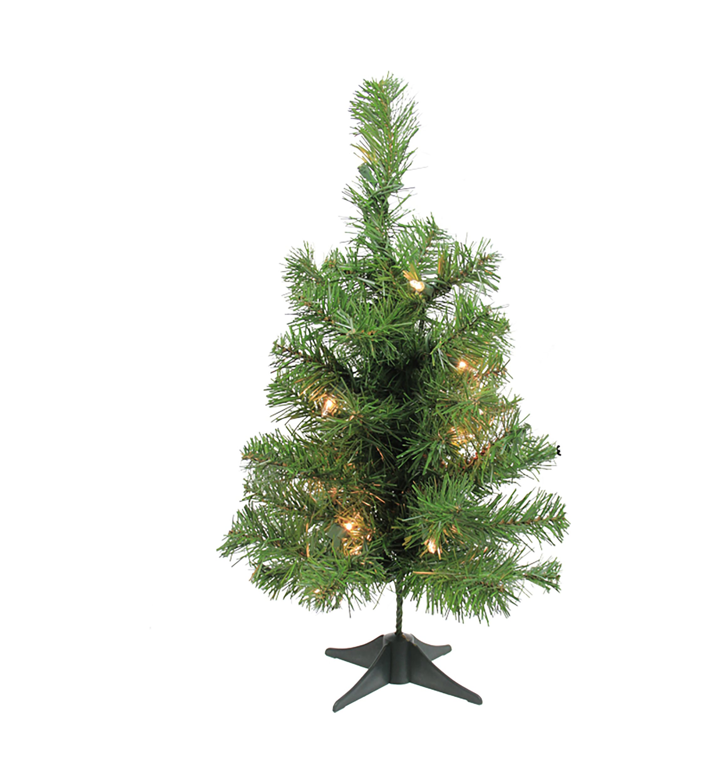 18Inch Pre-Lit Medium Blackwater Fir Artificial Christmas Tree - Clear Lights