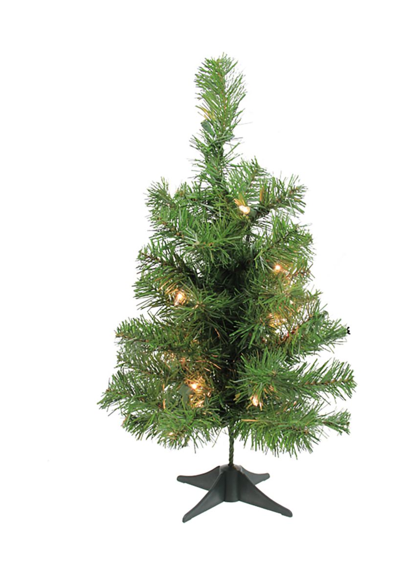 18Inch Pre-Lit Medium Blackwater Fir Artificial Christmas Tree - Clear Lights