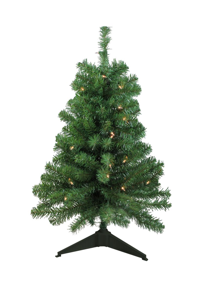 3 Pre-Lit Green Medium Blackwater Fir Artificial Christmas Tree - Clear Lights