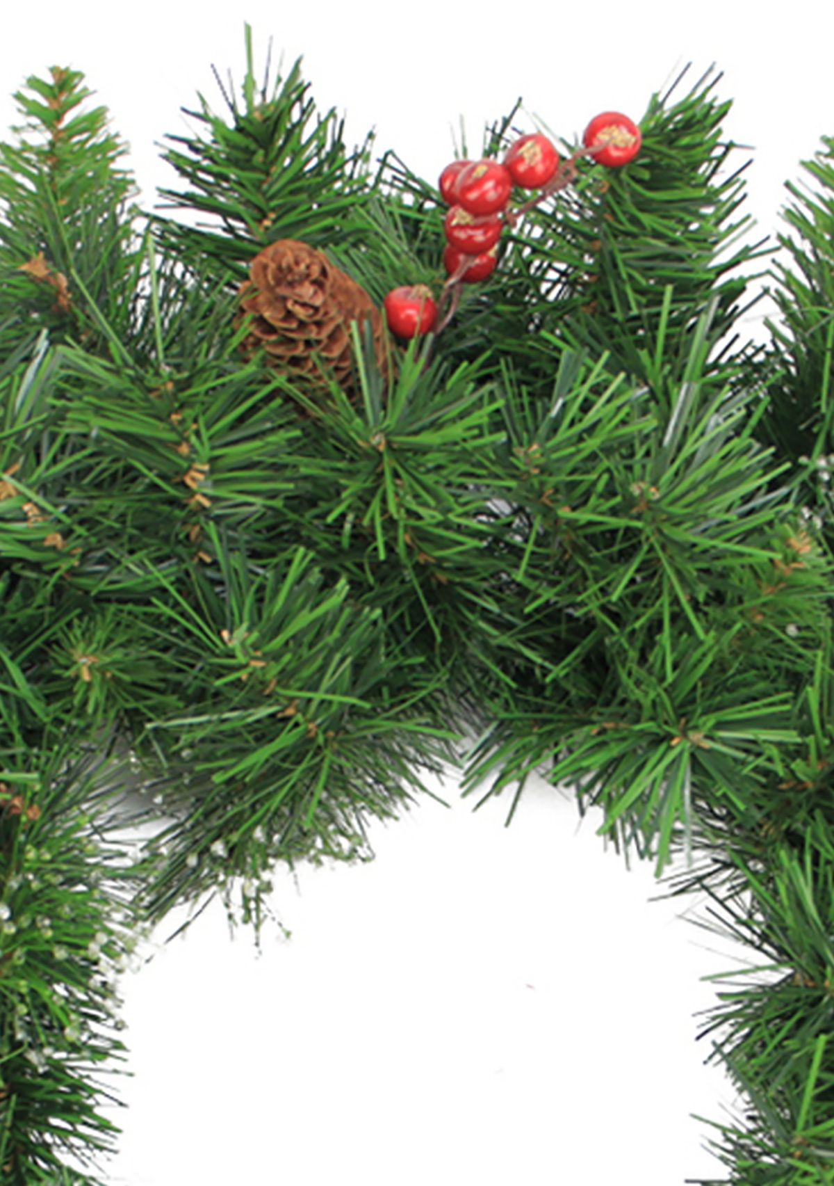 Iced Mixed Pine and Berry with Pine Cone Artificial Christmas Wreath - 24-Inch  Unlit