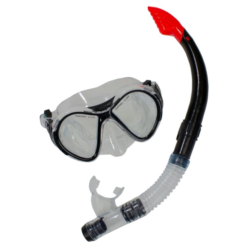 14+ Years - Black Scuba Mask with Snorkel Pool Set