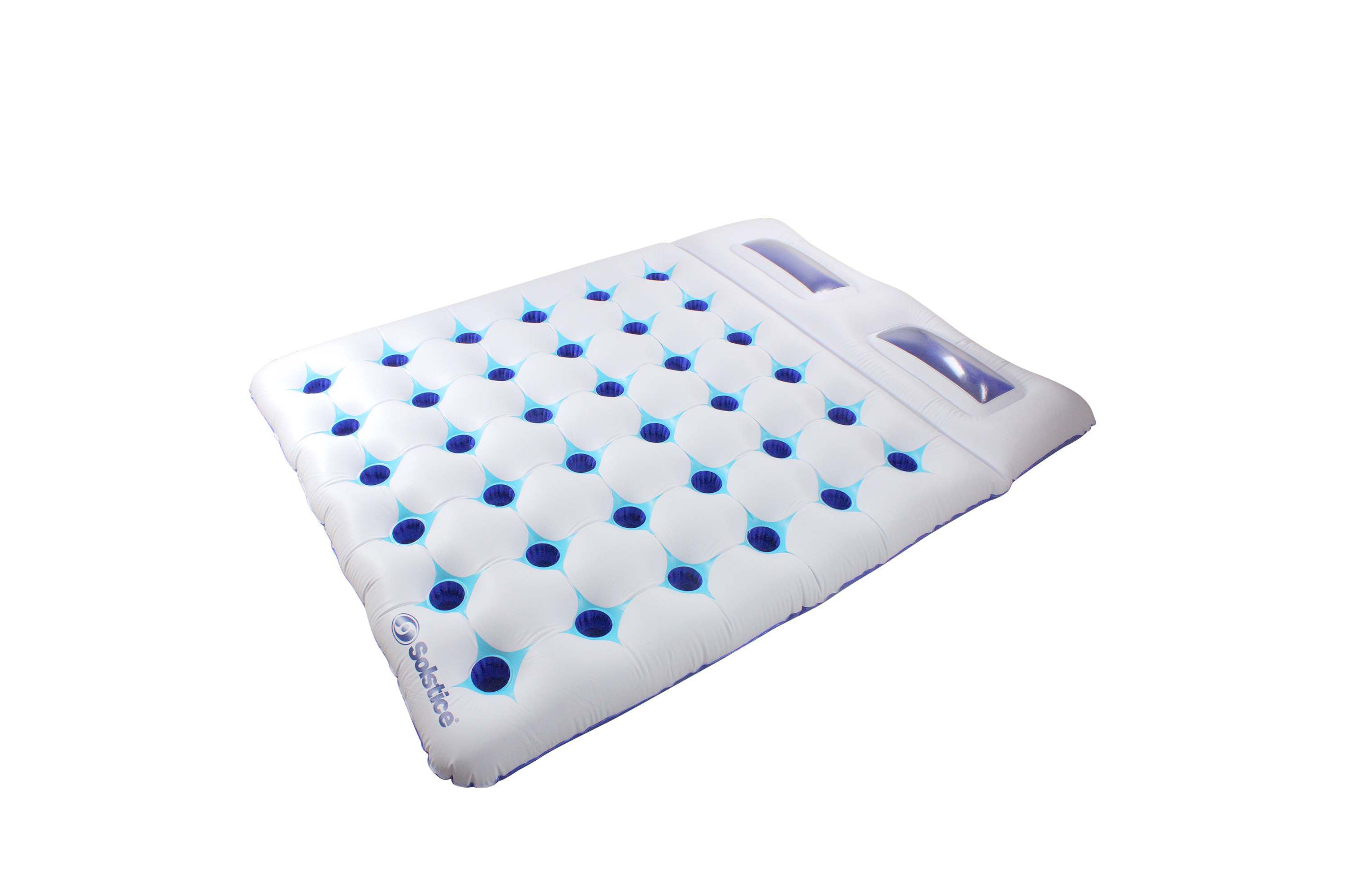 Inflatable Dual Window Pool Air Mattress - 76" - Blue and White