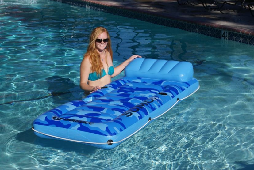 81-Inch Inflatable Blue Camouflage Sumo Sized Swimming Pool Raft