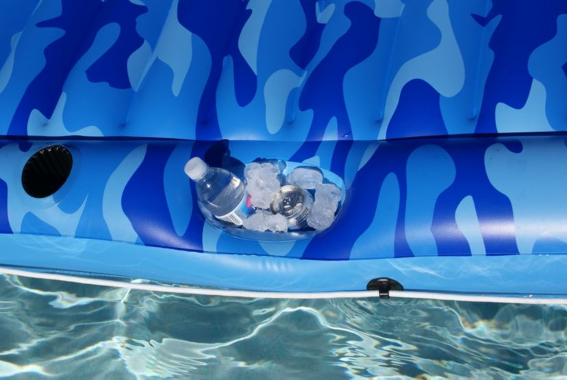 81-Inch Inflatable Blue Camouflage Sumo Sized Swimming Pool Raft