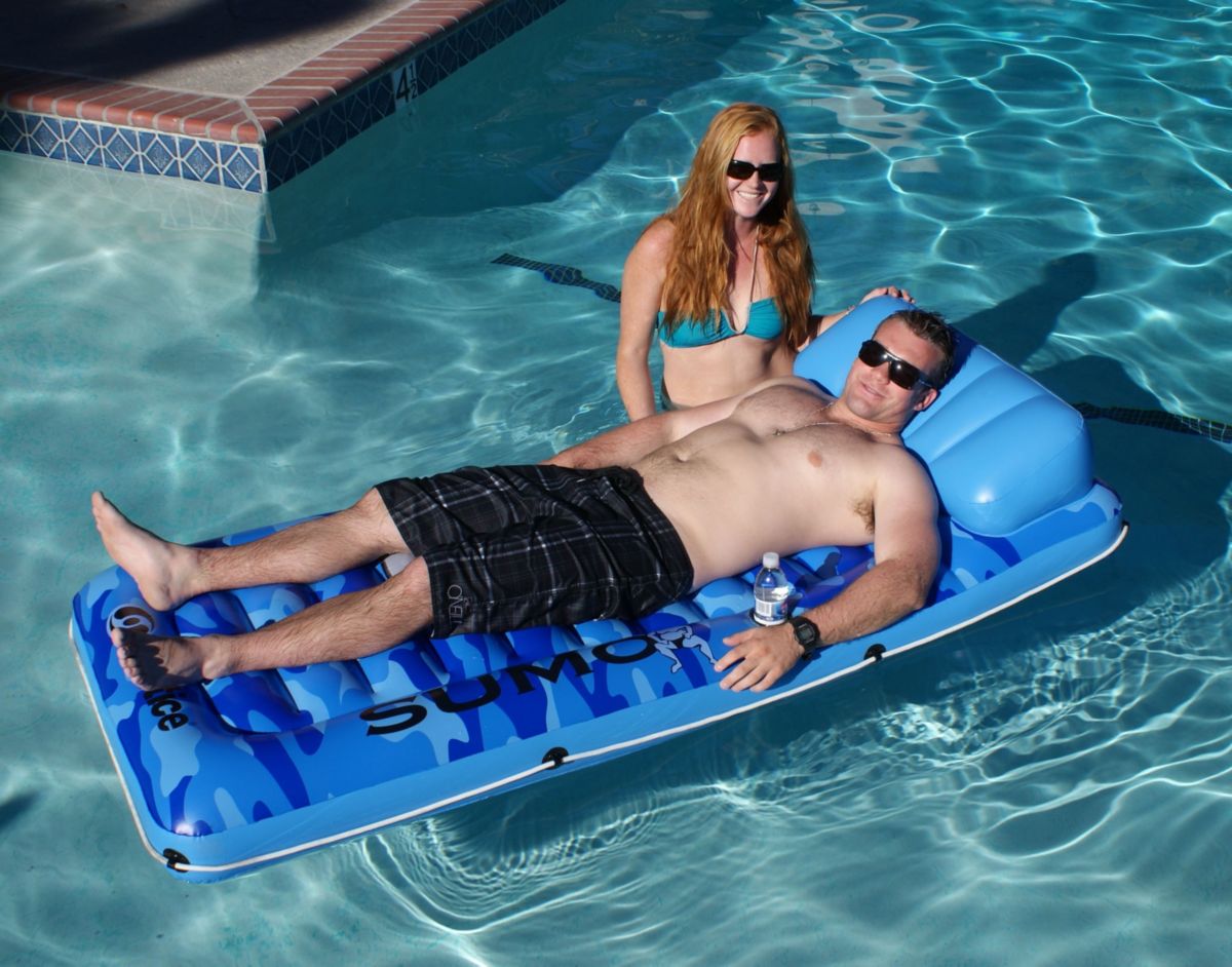 81-Inch Inflatable Blue Camouflage Sumo Sized Swimming Pool Raft