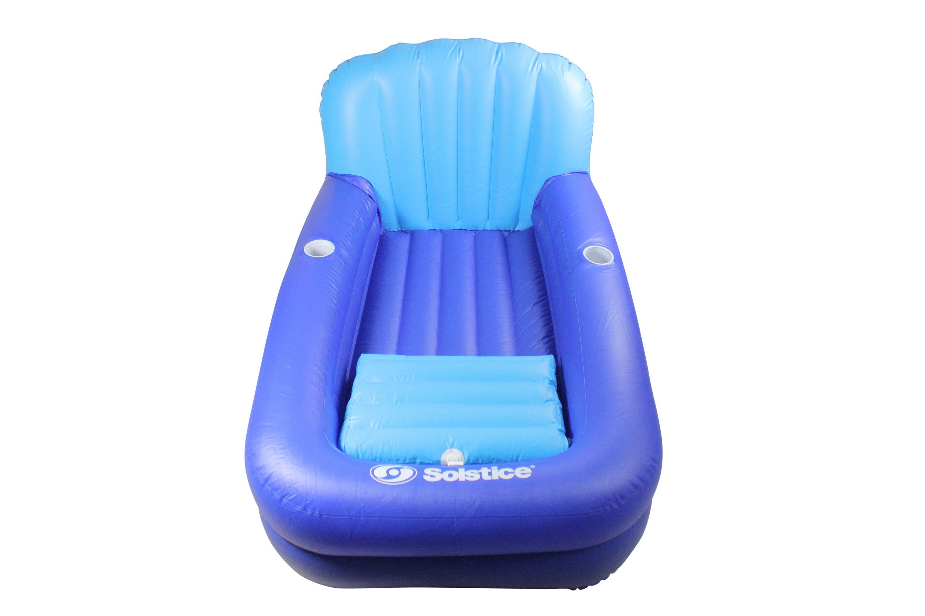 54-Inch Inflatable Blue Swimming Pool Lounger with Ice Cooler