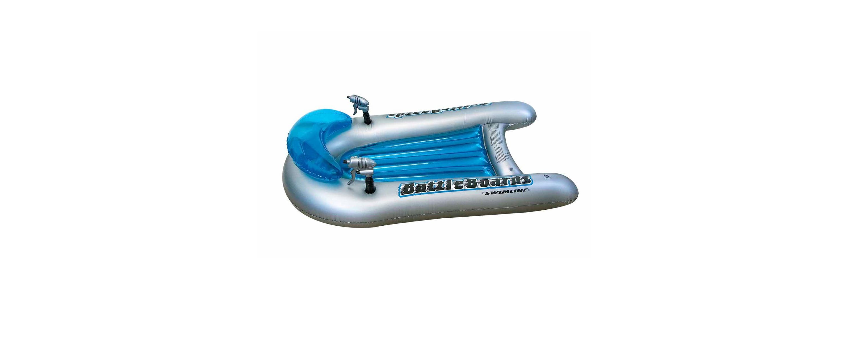 Set of 2 Green and Blue Water Sport Inflatable Battle Board Swimming Pool Squirters - 53"