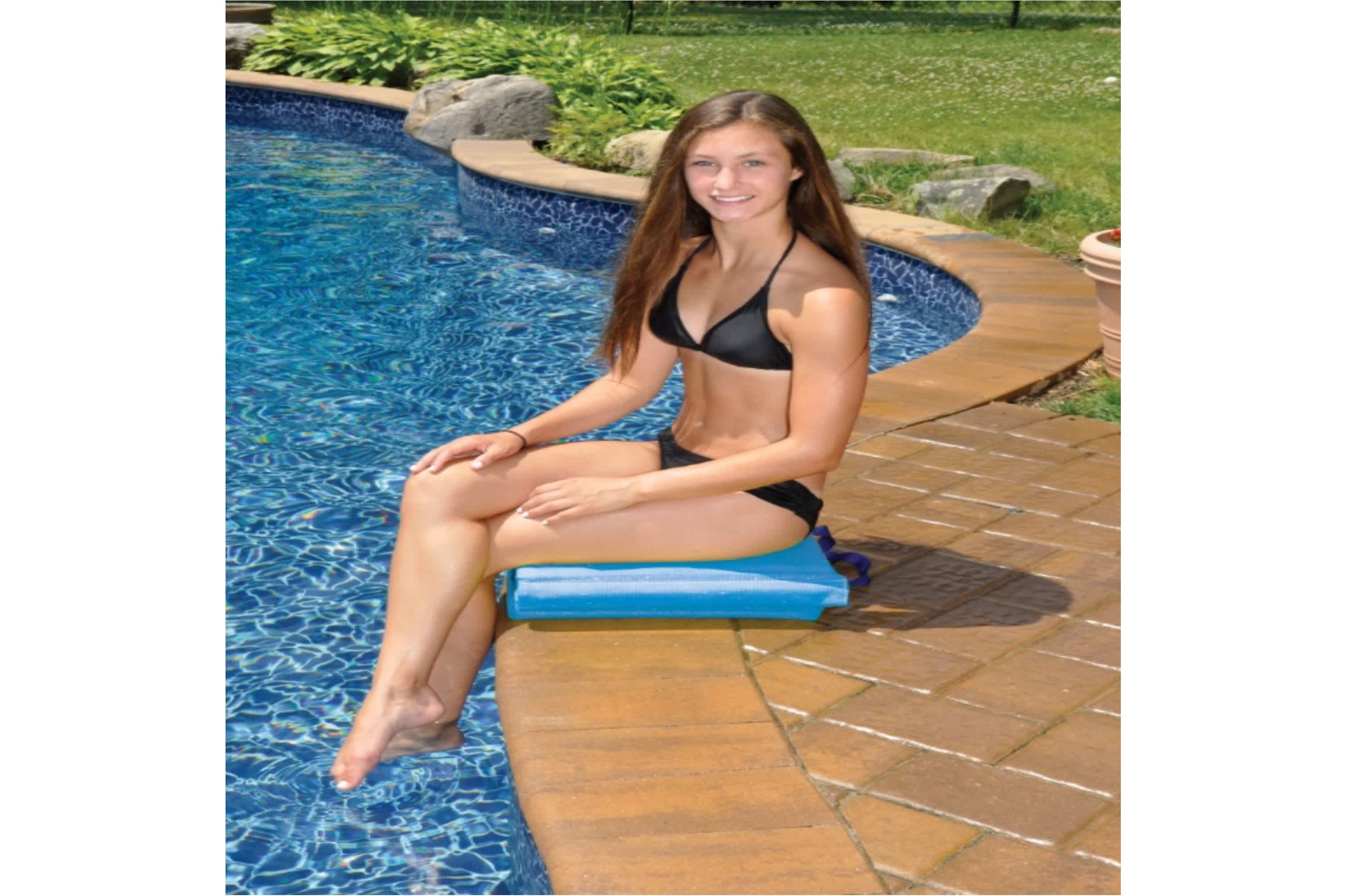 Foldable Flip and Float Swimming Pool Lounger Raft - 47" - Blue