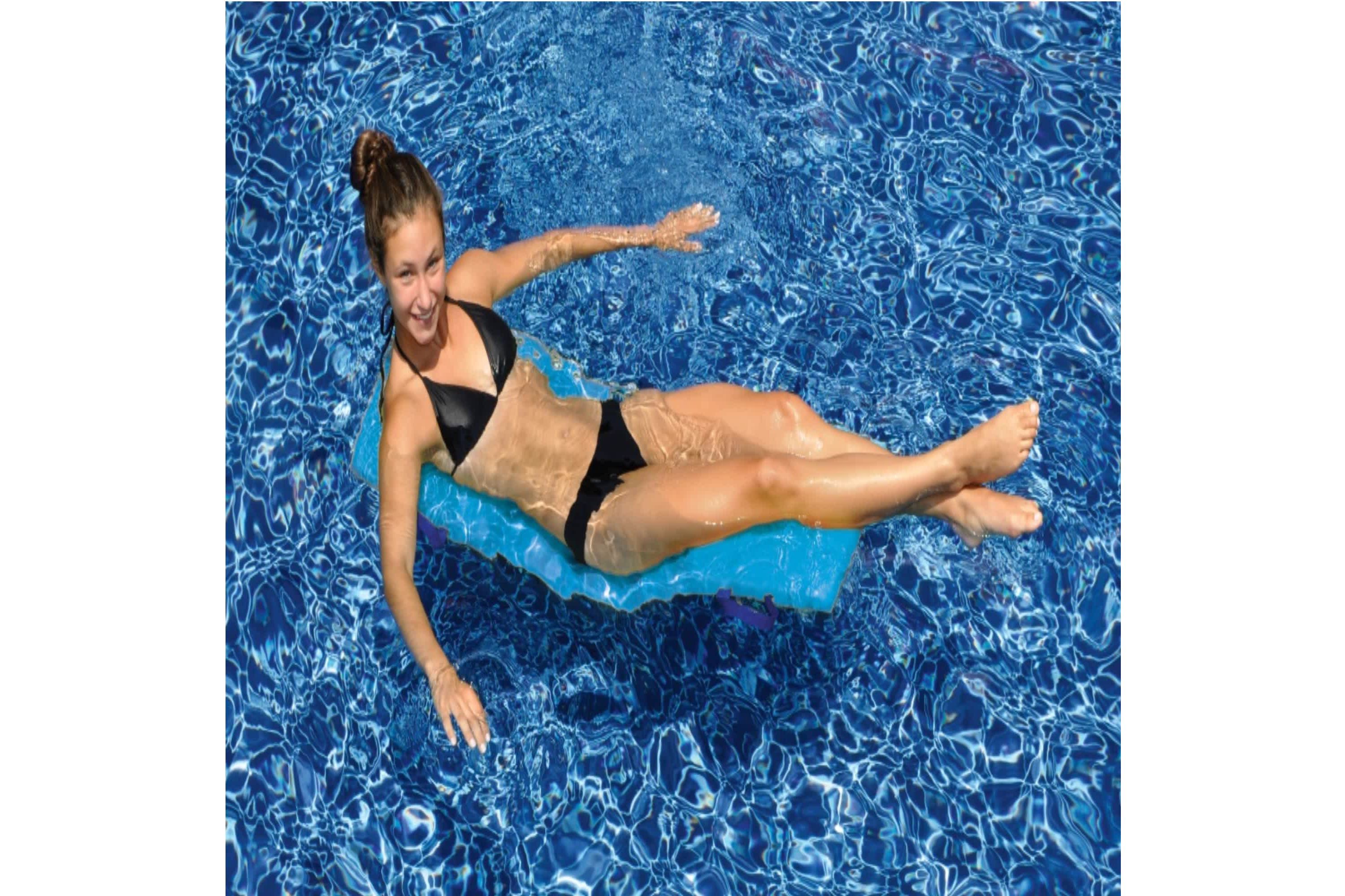 Foldable Flip and Float Swimming Pool Lounger Raft - 47" - Blue