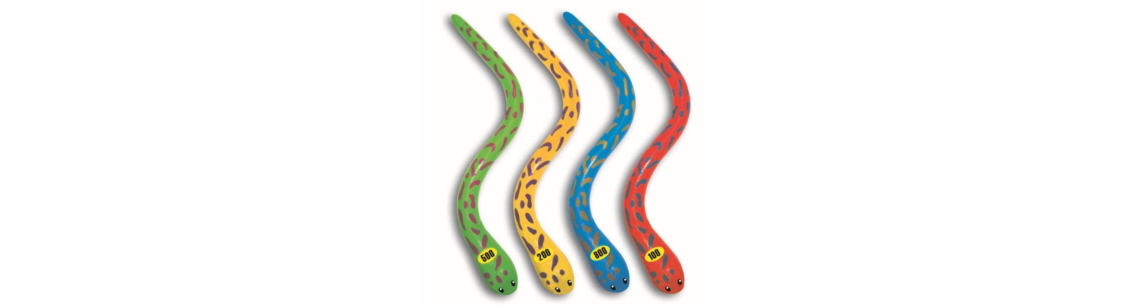 Set of 4 Vibrantly Colored Fun Moray Eel Diving Point Sticks Swimming Pool Toys 10