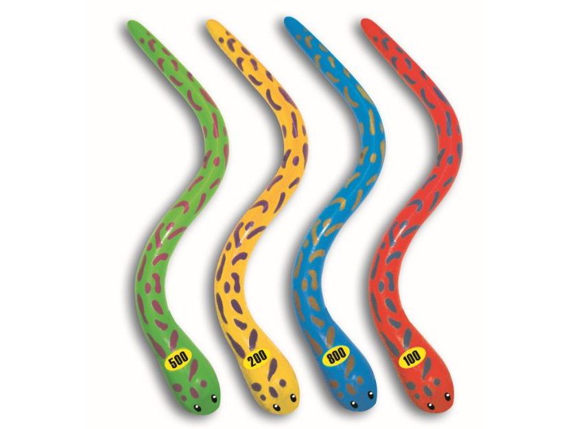 Set of 4 Vibrantly Colored Fun Moray Eel Diving Point Sticks Swimming Pool Toys 10