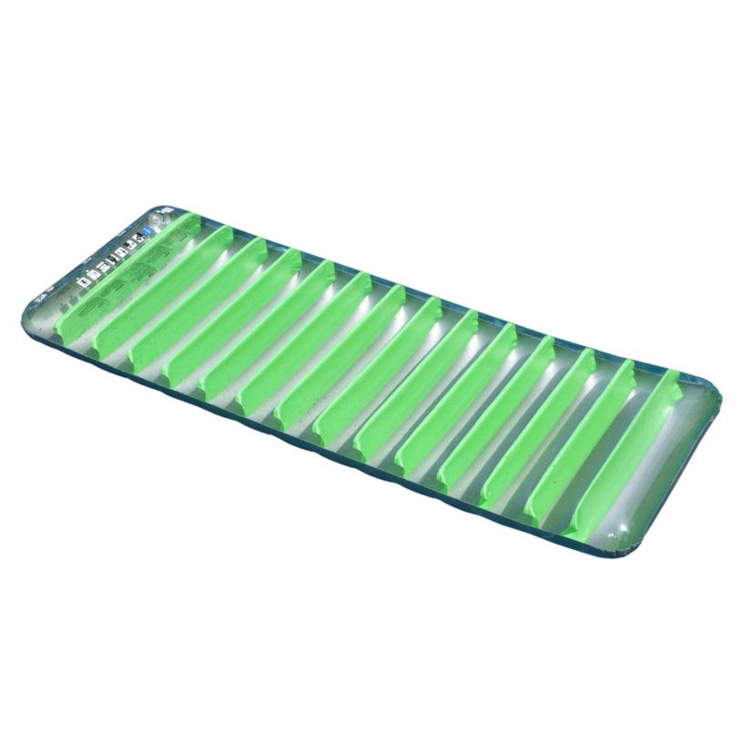 76" Inflatable Green and Gray Sun Tanning Swimming Pool Mattress Raft