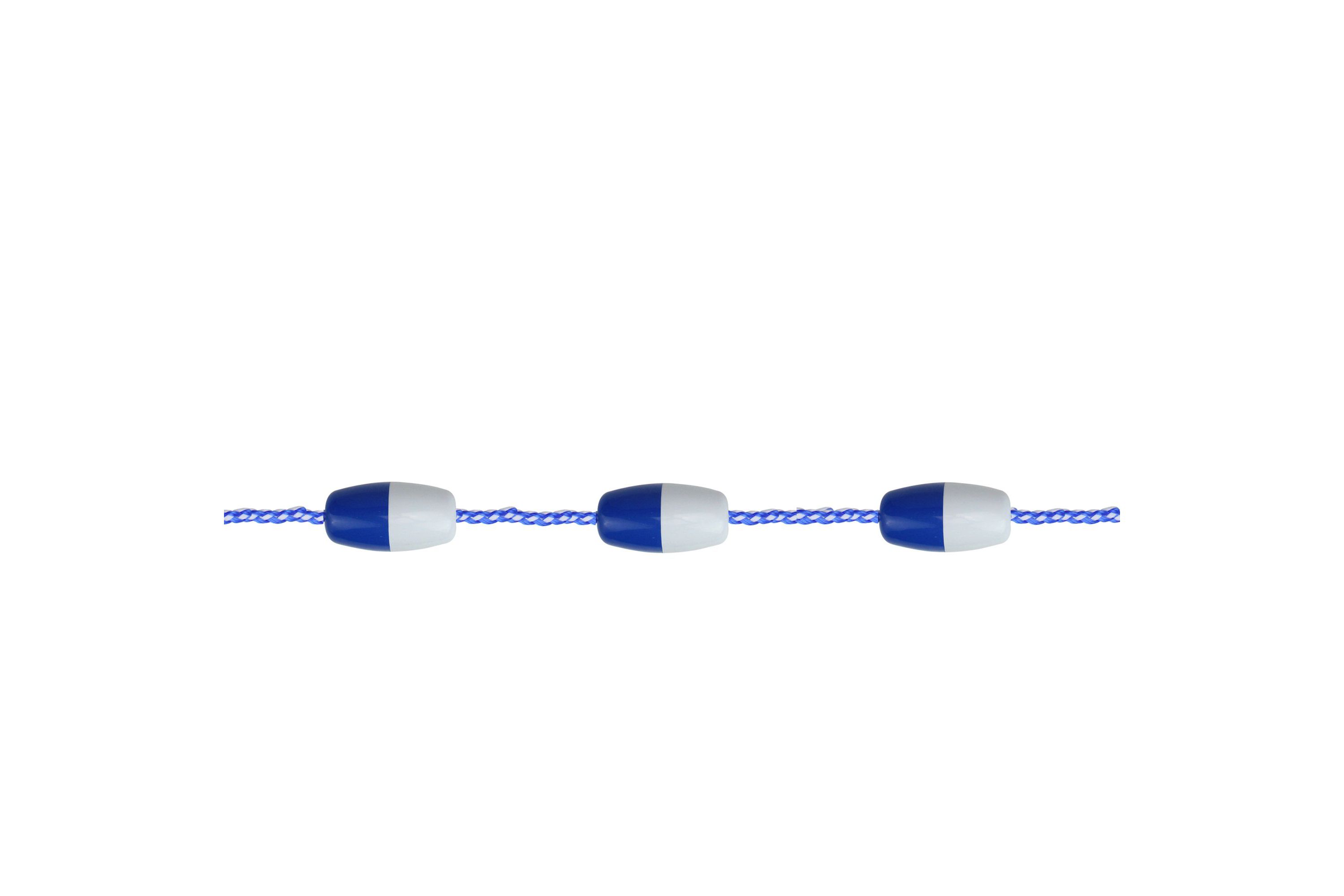 23 Blue and White Swimming Pool Divider and Safety Rope Line with Floats
