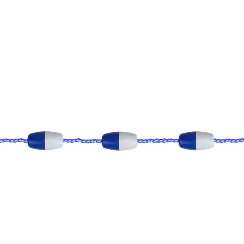 23 Blue and White Swimming Pool Divider and Safety Rope Line with Floats