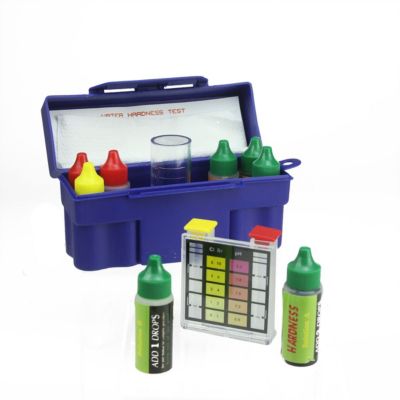 Pool Central 6-Way Test Kit With Testing Block And Case For Swimming Pools And Spas