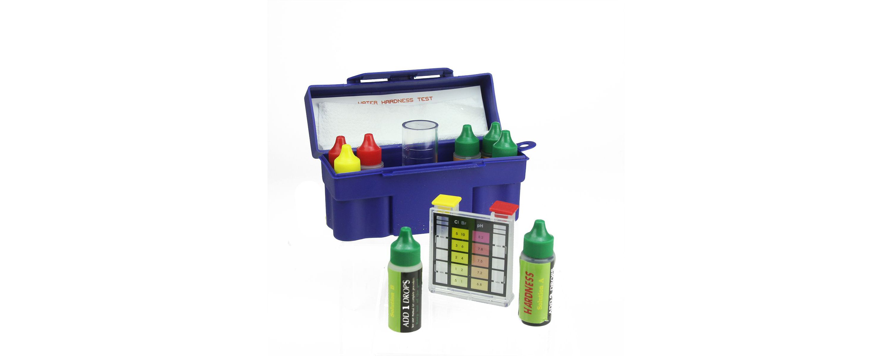 6-Way Test Kit with Testing Block and Case for Swimming Pools and Spas
