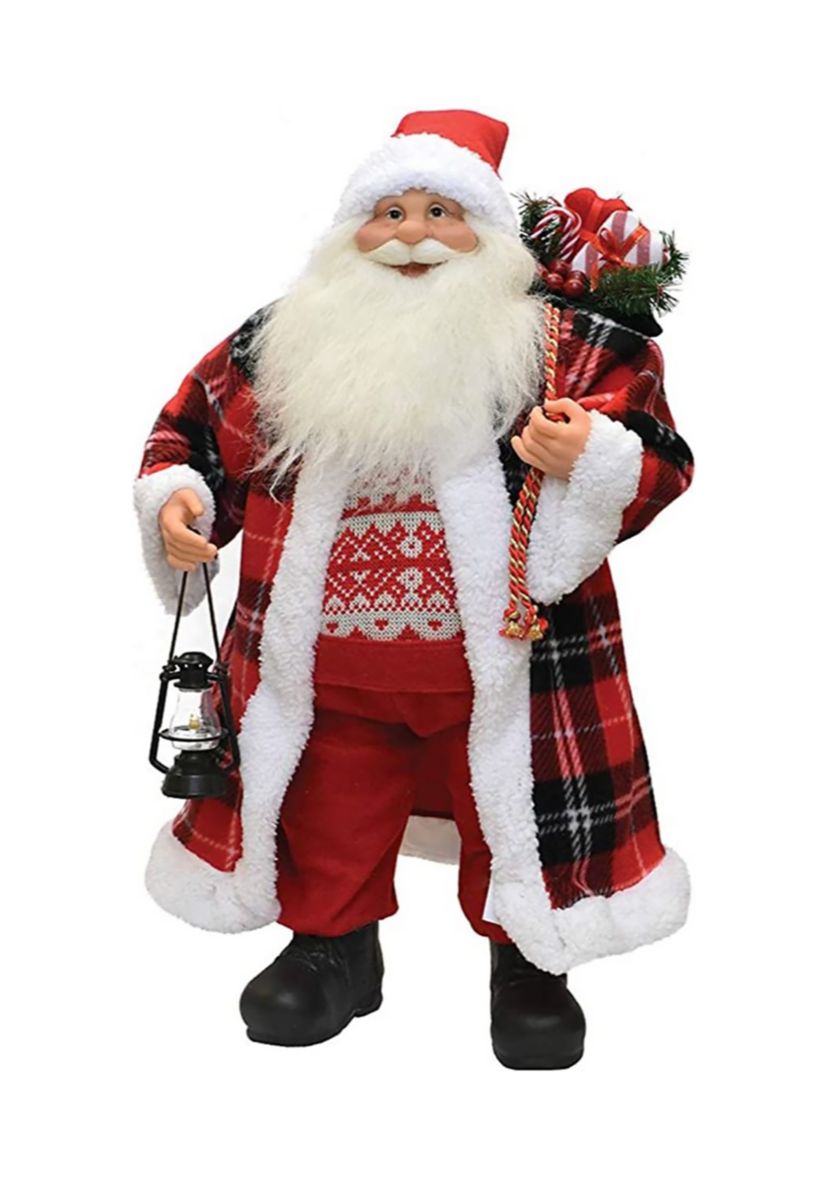 24.5Inch Red and White Santa Claus Christmas Figurine