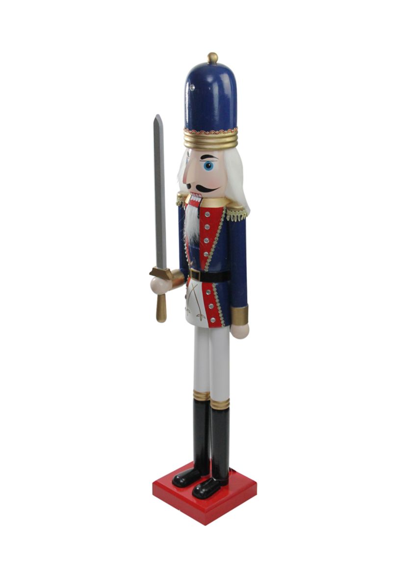 48.25Inch Blue and White Christmas Nutcracker Soldier with Sword