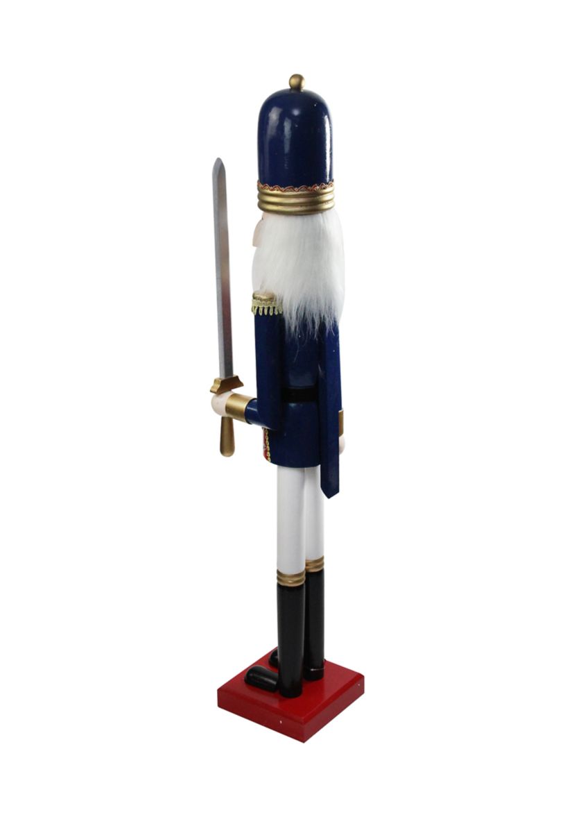 48.25Inch Blue and White Christmas Nutcracker Soldier with Sword
