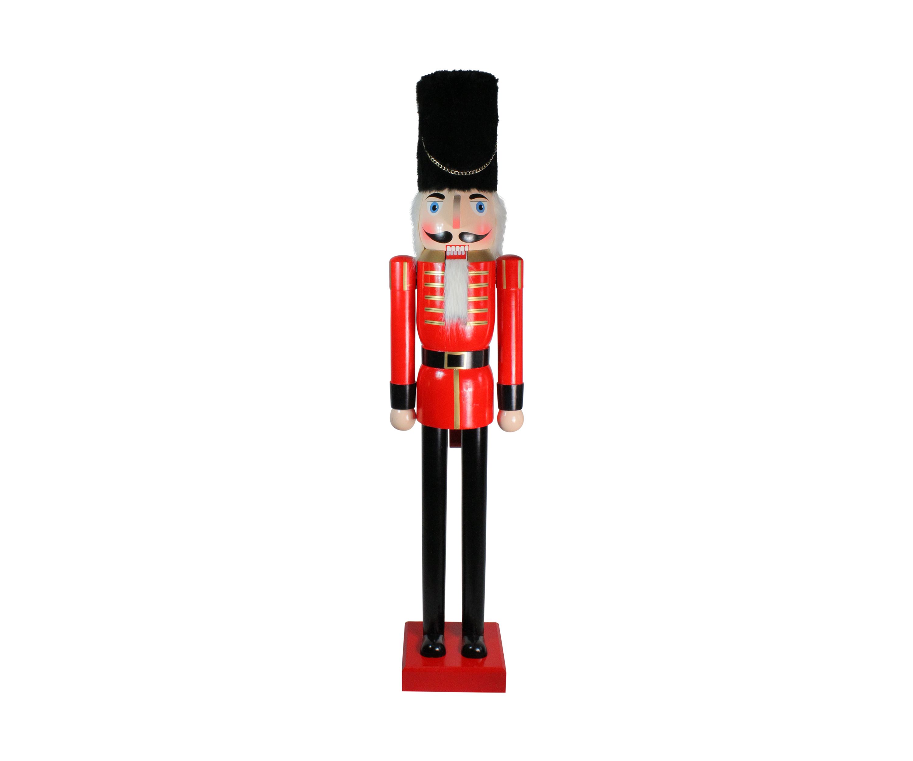6 Giant Commercial Size Wooden Red and Black Christmas Nutcracker Soldier