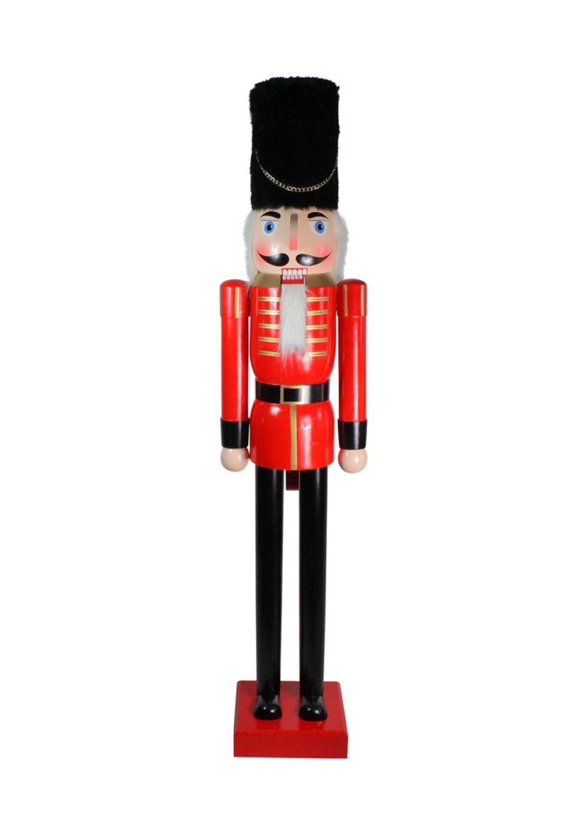 6 Giant Commercial Size Wooden Red and Black Christmas Nutcracker Soldier