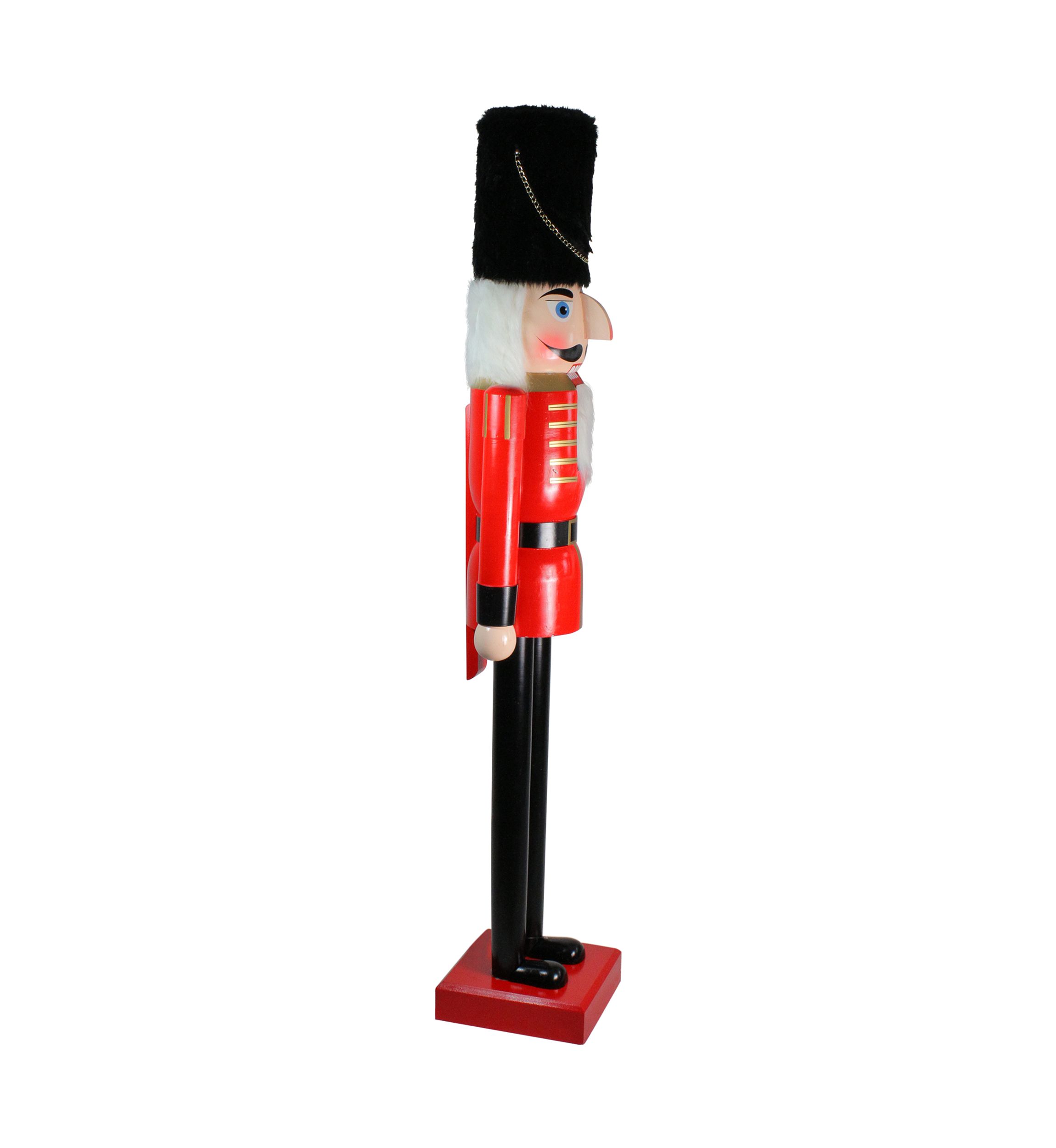 6 Giant Commercial Size Wooden Red and Black Christmas Nutcracker Soldier